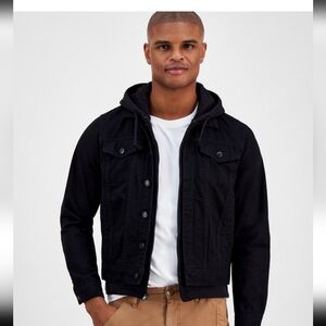 Sun + Stone Men's Black Hooded Jacket
